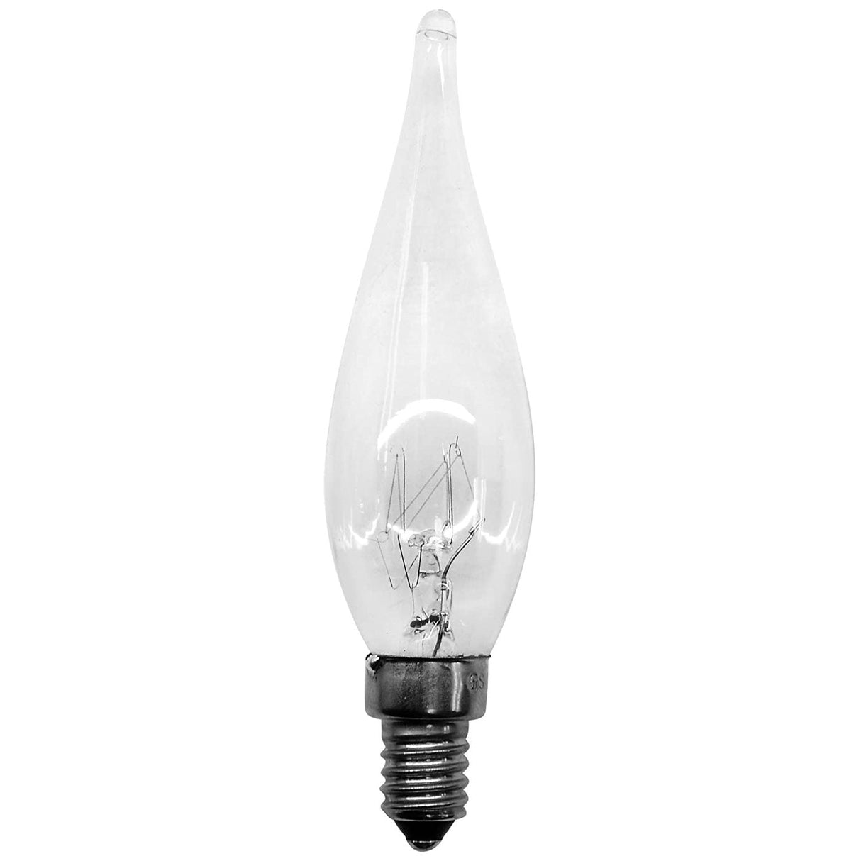 Candle 25w E14/SES 240v Lighting Clear Pointed GS1 Light Bulb - 22mm
