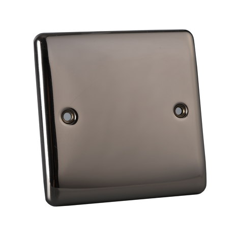 Caradok 1 Gang Blank Plate - Black Nickel - Caradok