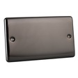 Caradok 2 Gang Blank Plate- Black Nickel - Caradok