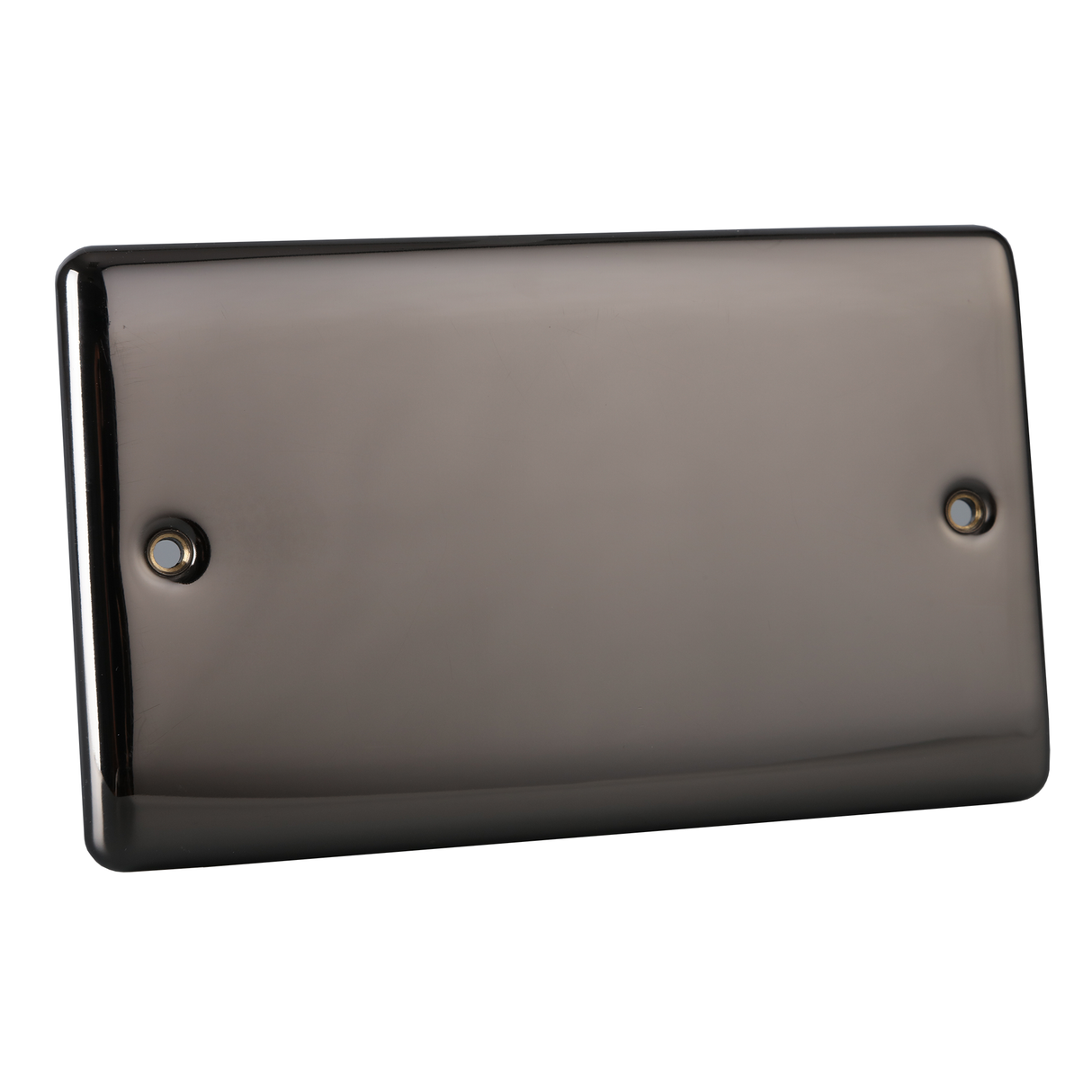 Caradok 2 Gang Blank Plate- Black Nickel - Caradok