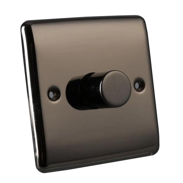 Caradok 1 Gang Dimmer Switch - Black Nickel - Caradok
