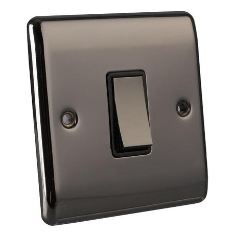 Caradok 1 Gang 2 Way Light Switch - Black Nickel - Caradok