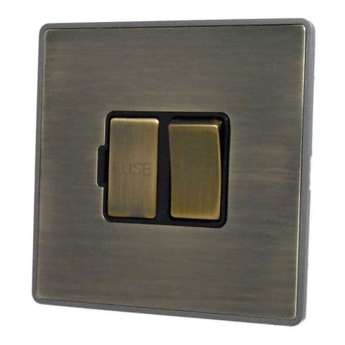 Caradok Screwless Vintage Brass 1 Gang Fused Spur 13A Switched