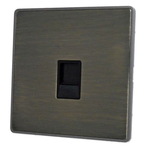 Caradok Screwless Vintage Brass 1 Gang RJ45 Cat5e Data Socket