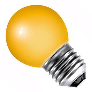 Golf Ball 15w E27/ES 240v Bell Lighting Amber Light Bulb - 45mm - 01511