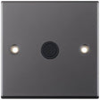 Selectric 5M Black Nickel 20A Centre Entry Flex Outlet with Black Insert