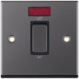 Selectric 7M-Pro Black Nickel 1 Gang 45A DP Switch with Neon and Black Insert