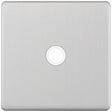 Selectric 5M-Plus Satin Chrome 20A Centre Entry Flex Outlet with White Insert