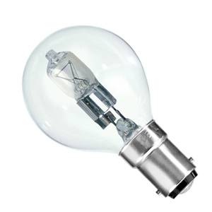 Golf Ball 28w Ba15d/SBC 240v Bell Lighting Clear Energy Saving Halogen Light Bulb - 05222