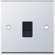 Selectric 7M-Pro Polished Chrome 1 Gang RJ45 Socket with Black Insert