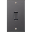 Selectric 7M-Pro Black Nickel 2 Gang 45A DP Switch with Black Insert