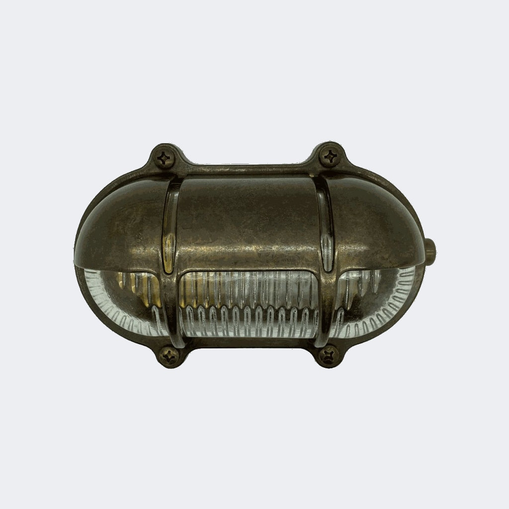 small ip64 solid brass decorative eyelid bulkhead satin nickel