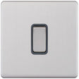 Selectric 5M-Plus Screwless Satin Chrome 1 Gang 20A DP Switch with Grey Insert