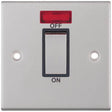 Selectric 5M Satin Chrome 1 Gang 45A DP Switch with Neon and Black Insert