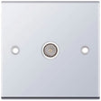 Selectric 5M Polished Chrome 1 Gang TV Socket with White Insert