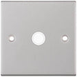Selectric 5M Satin Chrome 20A Centre Entry Flex Outlet with White Insert