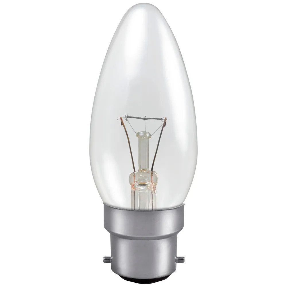 C60BC - 240v 60w Ba22d 35mm Clear