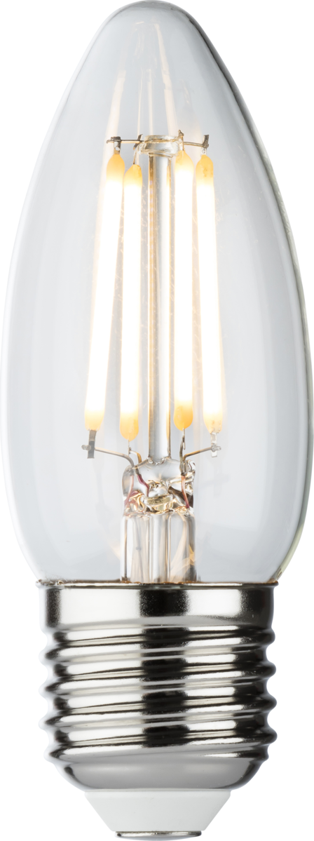 CLD4AESC 230V 4W LED ES Clear Candle Filament Lamp 2700K Dimmable