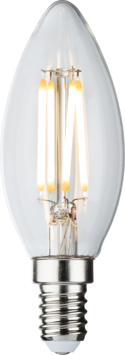 CLD4ASESC 230V 4W LED SES Clear Candle Filament Lamp 2700K Dimmable