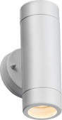 Knightsbridge EA2W EAMON - 230V IP54 GU10 Polycarbonate Up/Down Wall light - White Outdoor Lighting Knightsbridge - Sparks Warehouse