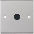 Selectric 7M-Pro Satin Chrome 20A Centre Entry Flex Outlet with Black Insert