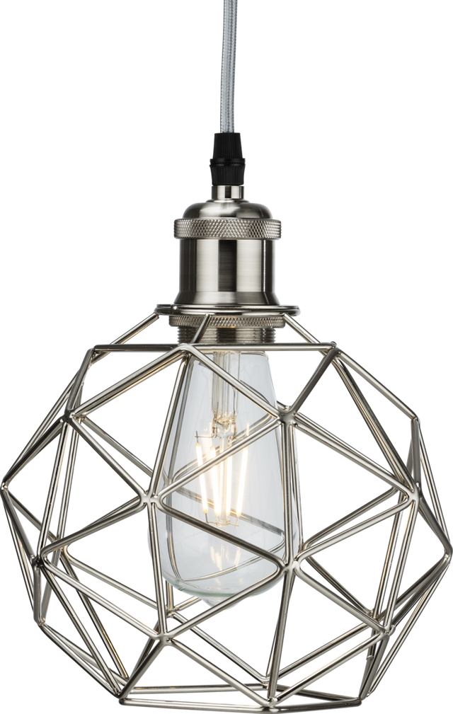 Knightsbridge CAG2BC Pendant Cage - Brushed Chrome Knightsbridge - Sparks Warehouse