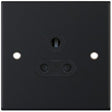 Selectric 5M Matt Black 1 Gang 5A Round Pin Socket with Black Insert