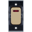 Selectric GRID360 Satin Brass 20A DP Switch Module with Neon and Black Insert