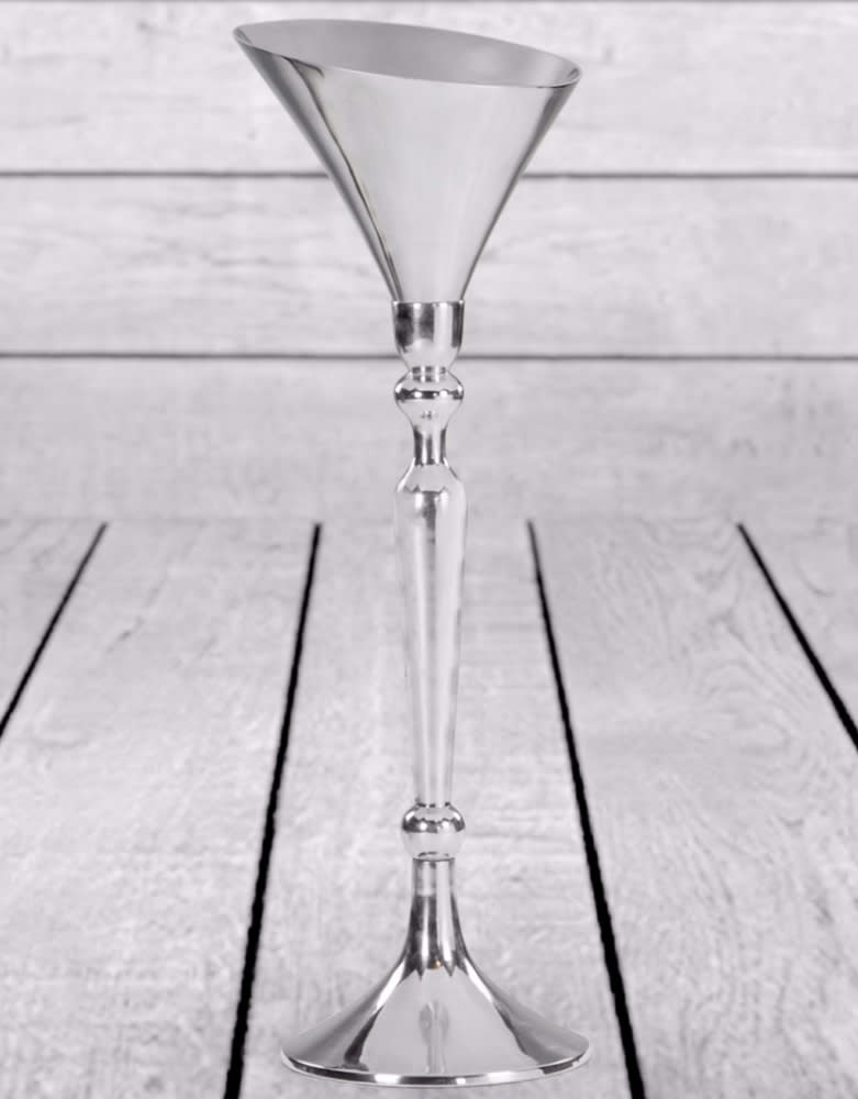 Large Polished Aluminium Champagne Bucket on Stand - AL54