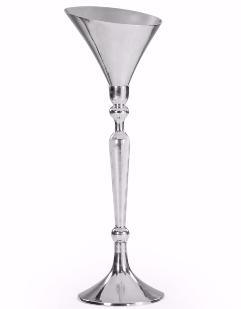Large Polished Aluminium Champagne Bucket on Stand - AL54