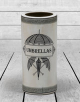 Antiqued White Ceramic Umbrella Stand - BP209