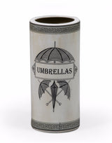 Antiqued White Ceramic Umbrella Stand - BP209