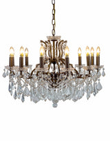 Large 12 Branch Bronze Shallow Chandelier - CH106