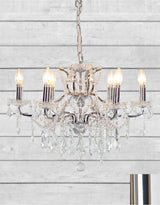 6 Branch Chrome Shallow Chandelier - CH115