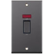 Selectric 7M-Pro Black Nickel 2 Gang 45A DP Switch with Neon and Black Insert