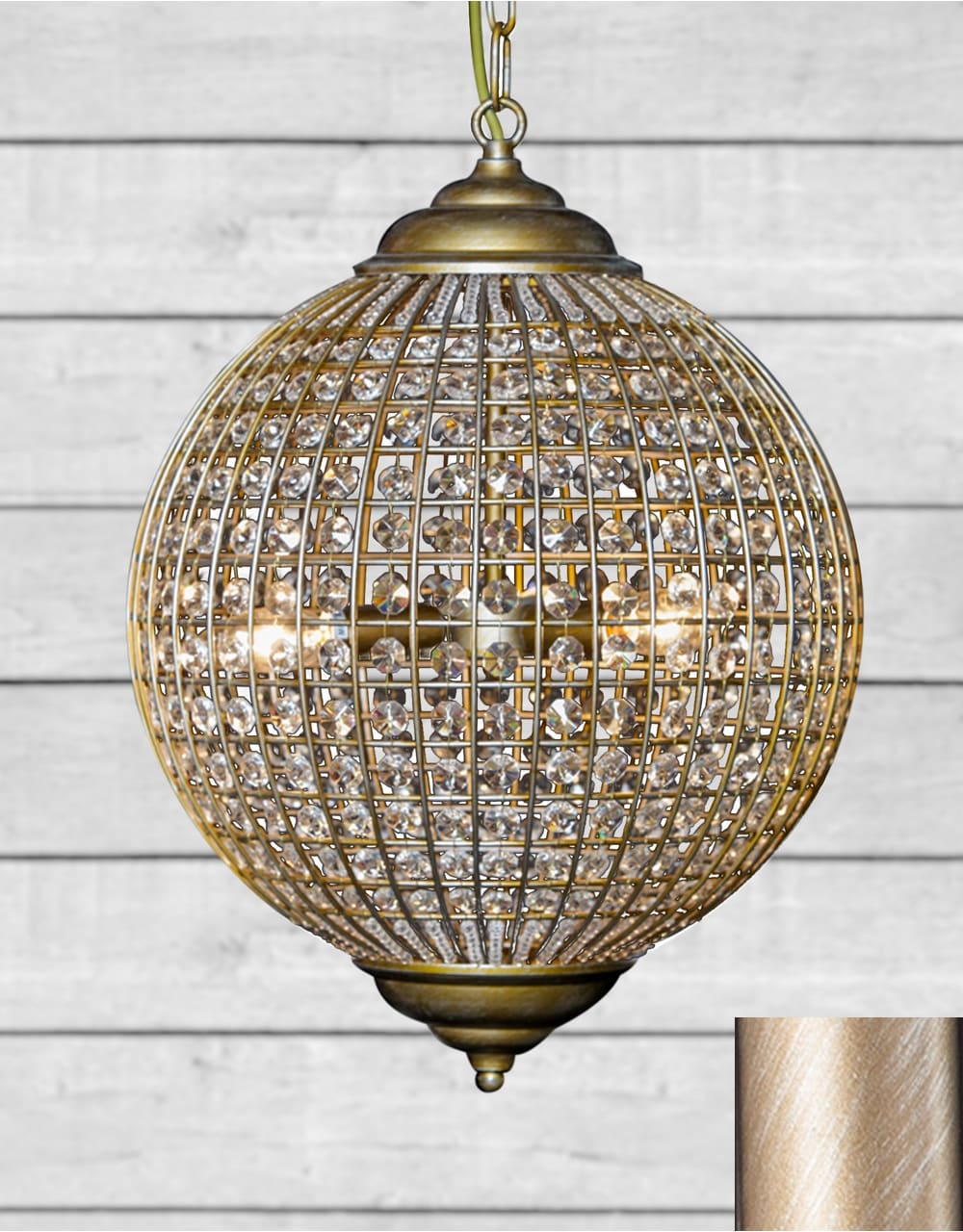 Medium Gold Globe Chandelier - CH135