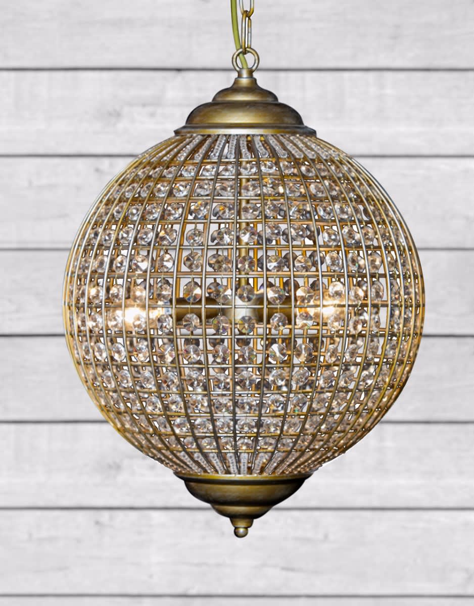 Medium Gold Globe Chandelier - CH135
