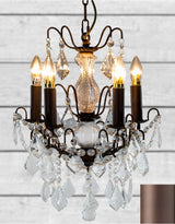 Antique Bronze 5 Branch French Chandelier - CH9
