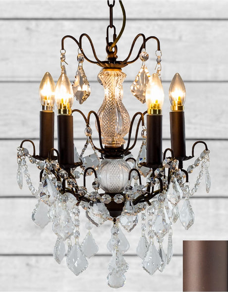 Antique Bronze 5 Branch French Chandelier - CH9