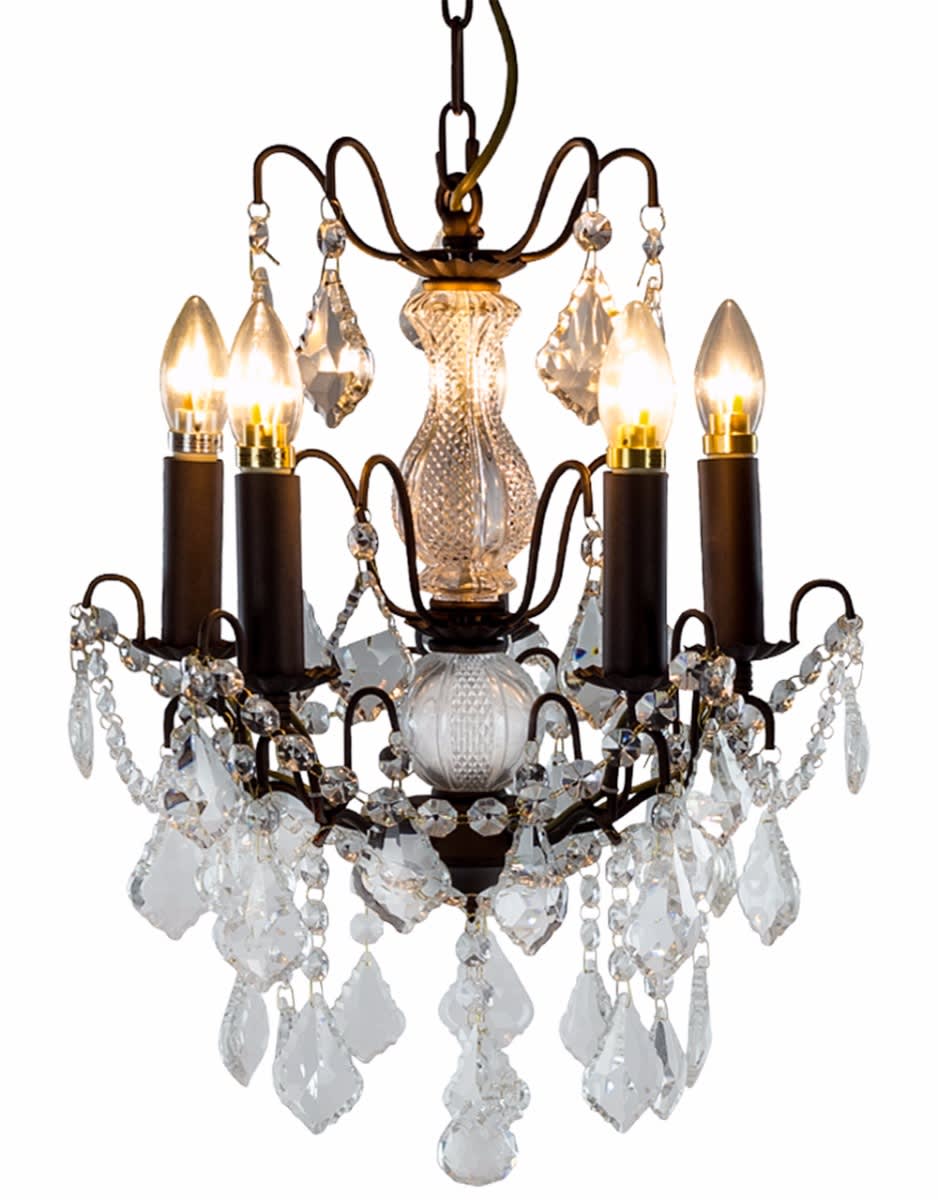 Antique Bronze 5 Branch French Chandelier - CH9