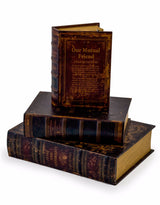 Antique Book Set of 3 Storage Boxes (Collection 6) - WB6
