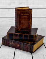 Antique Book Set of 3 Storage Boxes (Collection 6) - WB6