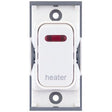 Selectric GRID360 White 20A DP Switch Module Marked ‘heater’ with Neon and White Insert
