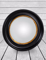 Round Black Large Convex Mirror - M112