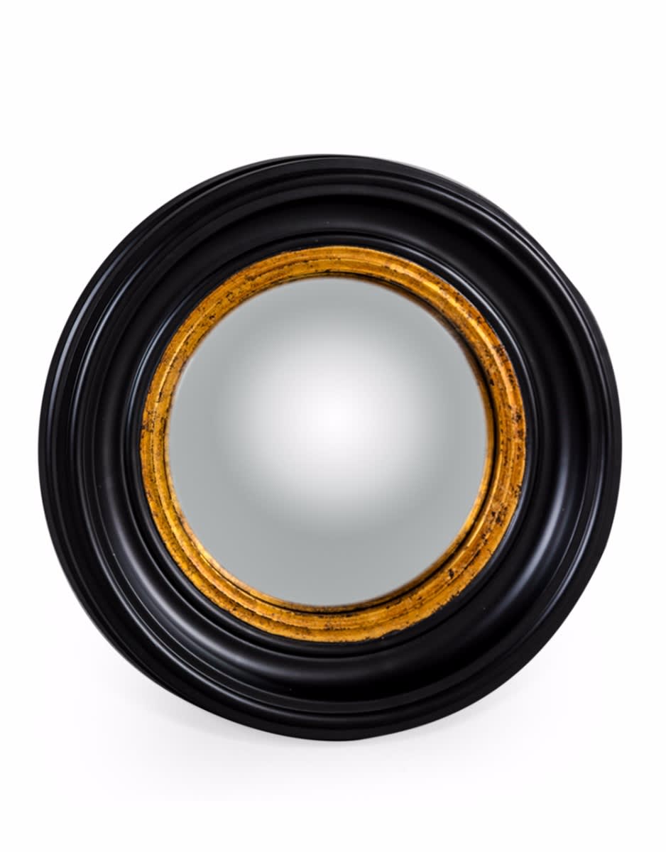 Round Black Small Convex Mirror - M114