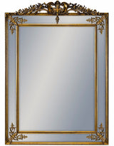 Large Gold French Mirror with Crest - M24