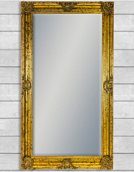 Large Gold Rectangular Classic Mirror - M259