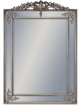 Large Silver French Mirror with Crest - M53