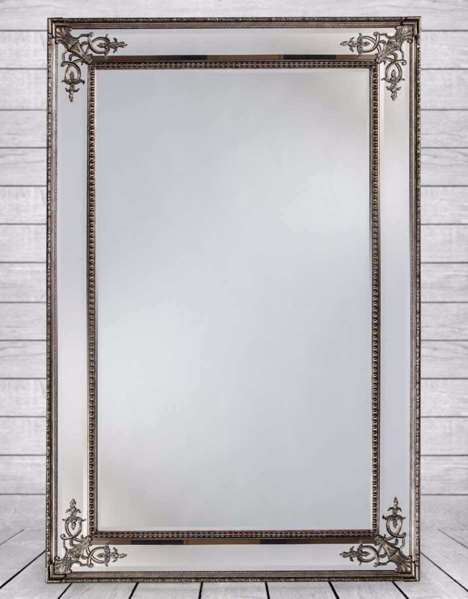 Large Silver French Mirror - M53W