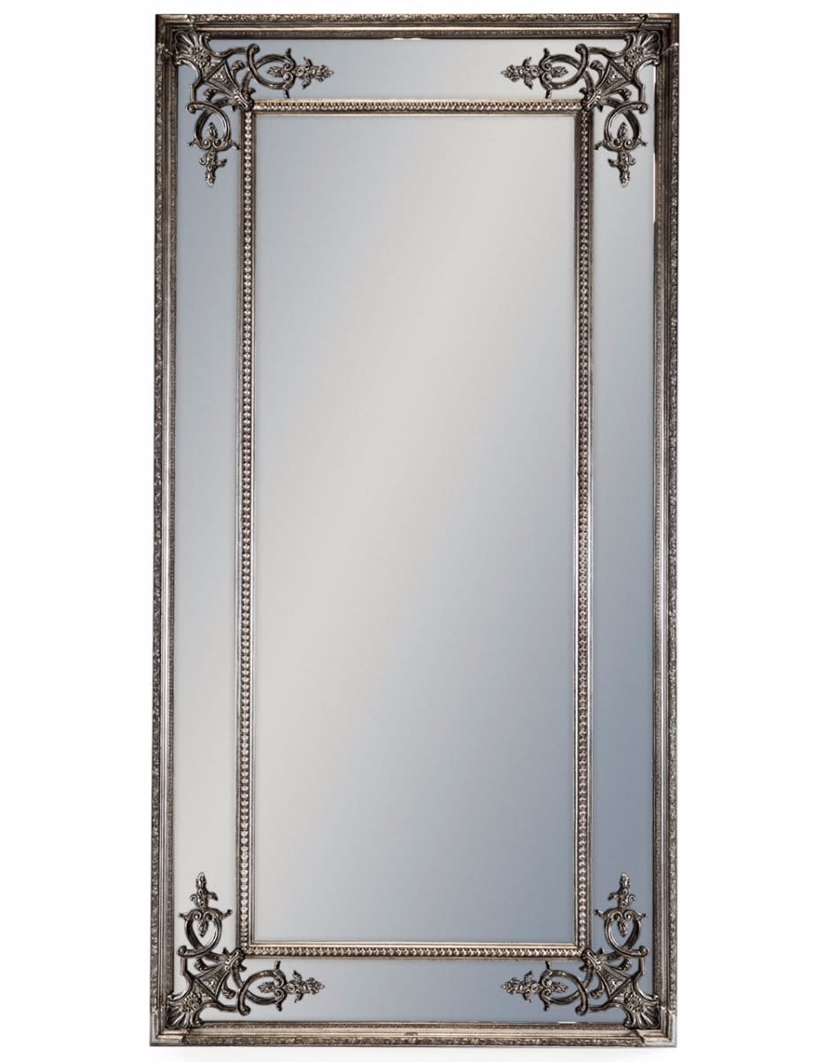 Tall Silver French Mirror without Crest - M62